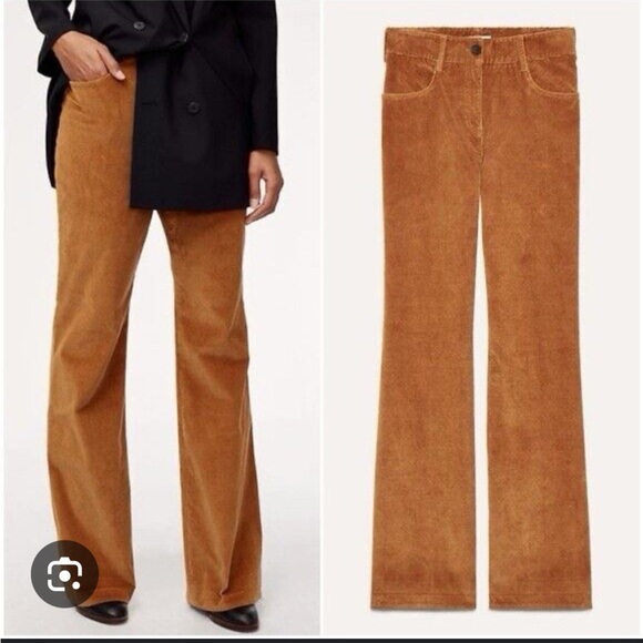 Babaton brown Joey corduroy pants size 4 - Picture 1 of 9